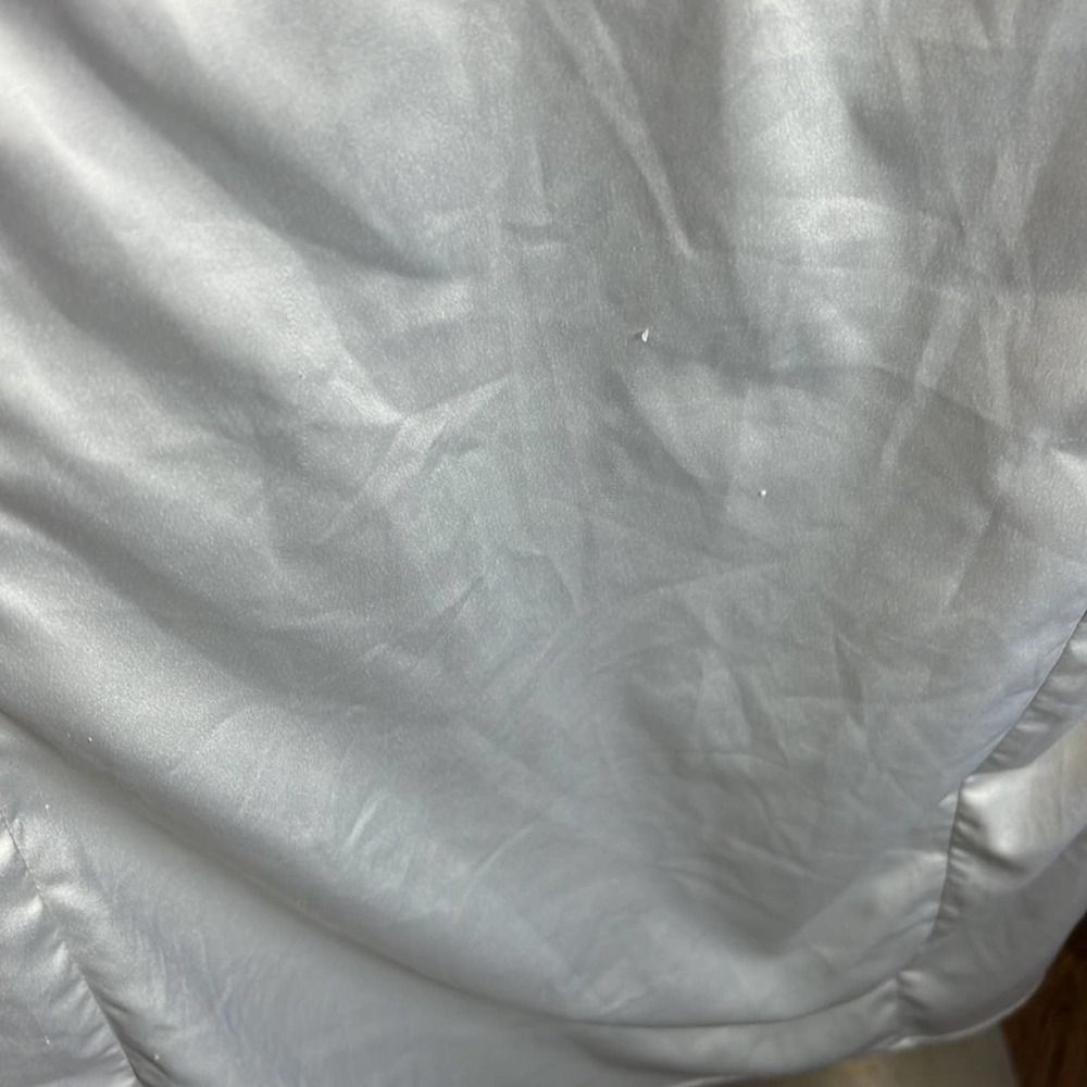 Zara slip dress gathered waist light silver size small - Picture 10 of 11